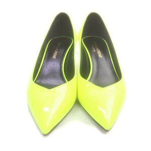 Saint Laurent Kiki Neon Patent Leather Pumps